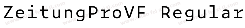 ZeitungProVF Regular字体转换